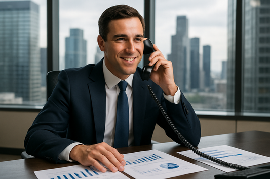 BANKER ON PHONE
